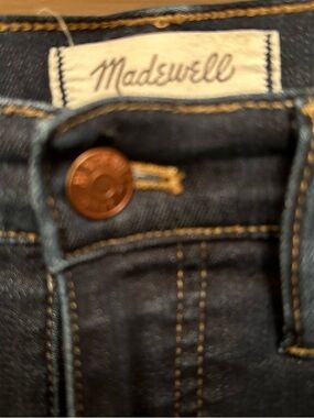 Madewell woman’s  Indigo Slim Denim Jeans with Contrast Stitching